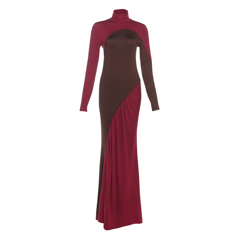 Fashionable And Creative Street-Style Patchwork High-Waist Bodycon Dress For Women