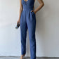 European And American V-neck Strap Slim Fit Bodysuit
