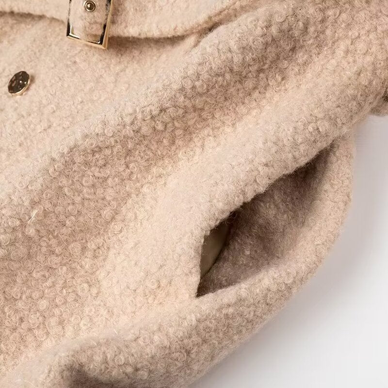 Manteau ample en laine pour femme