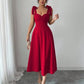Lace-up Waist-cinching Maxi Dress