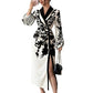 Womens Skirt Floral Print Cross Neckline Slit Maxi Dress