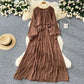 Designer-style Irregular Ruffled Patchwork Dress