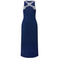 Nouvelle robe sexy sans manches à col en V et diamants