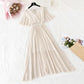 Chiffon Dress Female French Platycodon Floral Long Skirt Waist Was Thinner