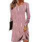 Women's Long Sleeve Printed Autumn New Round Neck Knitted Dress