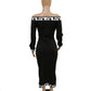 Fashion Casual Plain Stitching Printed One-shoulder Dress