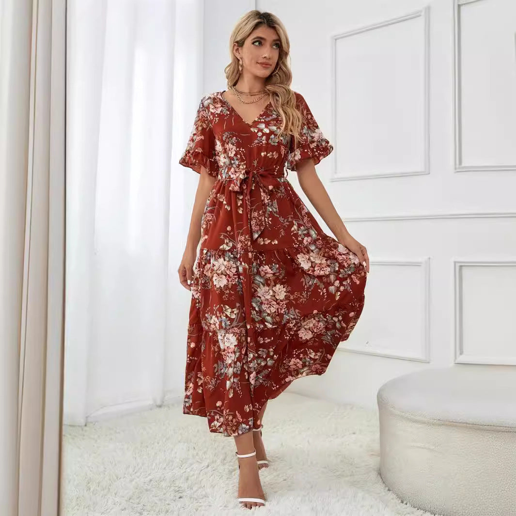 Robe grande taille pour femmes européennes et américaines