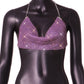 Women's Fashion Metal Super Flash Rhinestone Chain Halter Tube Top Sling