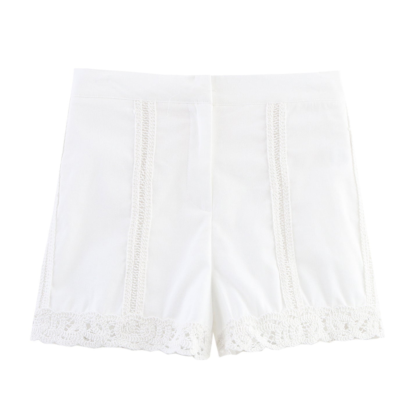 New Detail Shirt Crocheted Detail Casual Shorts Suit Women's
