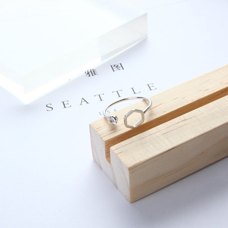 Rose Gold Vintage Zircon Ring Hipster Ladies