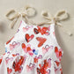 Écharpe porte-bébé rouge à imprimé Love pour fille