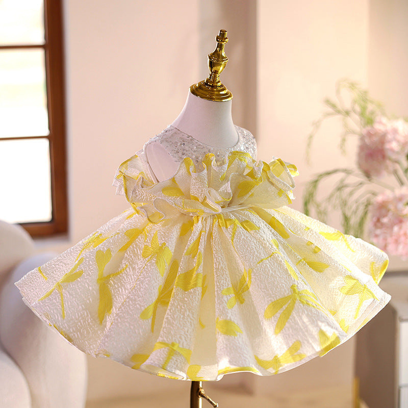 Umbrella Princess Dress Catwalk Performance Flower Girl's One-year-old Dress