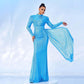 Long Sleeve Round Neck Slim Long Sequined Banquet Dress