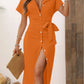 Women's Buttoned Lace-up Slim Mid-length Skirt