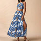 Strapless Sleeveless Top And Slit Skirt Set For Women