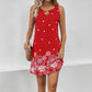 Womens Casual Printed Sleeveless Dress