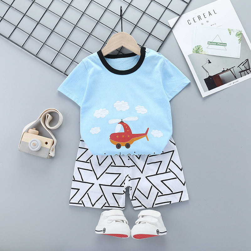 Costume à manches courtes pour enfants, beaux vêtements pour garçons