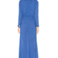 Women's Embroidered Flower V-Neck Long Dress