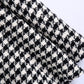 European And American Style Houndstooth Texture Pocket Slim Suit Jacket