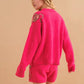 Fashion Suit Salt Tiger Embroidered Long-sleeved Round Neck Sweater Cropped Pants