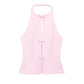 Bowknot Decoration Hanging Collar Top Skirt