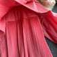 Fried Street Design Puff Sleeve Pleated Ruffle Blouse Women