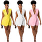 Casual Women's Solid Color Invisible Zipper Small Suit Jumpsuit