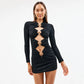 L'Europe et les États-Unis montrent le style des femmes ombilicales, avec leur jupe fine aux fesses