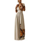 Stylish And Minimalist Womens Long Sleeve Wide Leg Jumpsuit