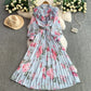 Women's New Cinched Pleated Elegant Dress