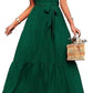 Halter Lace-up Casual Loose Stitching Dress