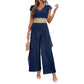 Lace V-neck Stitching Women's Jumpsuit