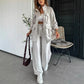 Women's Clothing Straight-leg Trousers Two-piece Set Solid Color Fashion