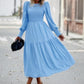 Women's Round-neck Lantern Sleeve Long Sleeve Dress