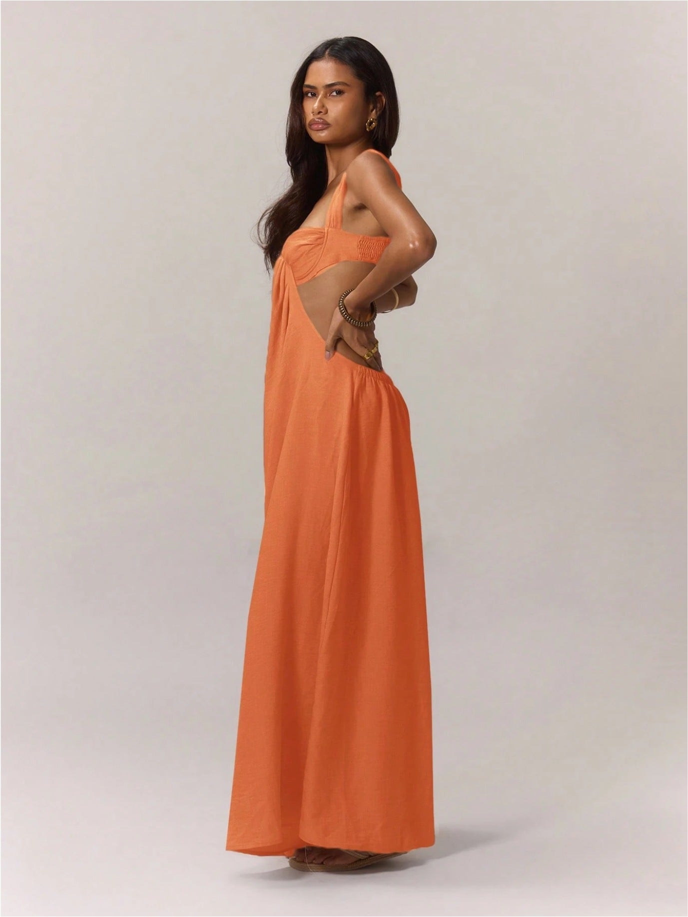 European And American Leisure Tied Spaghetti-strap Trendy Jumpsuit