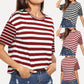 Women's Striped Paneled Loose Top