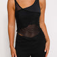 Mesh Stitching Ladies See-through Camisole