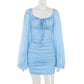 Robe fourreau élégante et tendance, coupe ajustée, plissée et amincissante, pour femme