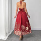 Floral-print Two-piece Slim-fit Set