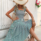 European And American Summer Women's Holiday Striped Spaghetti Straps Dress
