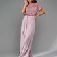 European And American One-piece Sequin Fashion Short Sleeve Casual Jumpsuit Trousers