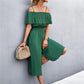 Solid Color One-Shoulder Loose Casual Sling Jumpsuit