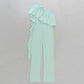 Halter Slim Fit Short Sleeve Off-the-shoulder Irregular Casual Long Straight Jumpsuit