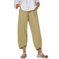 Solid Color Plus Size Women's Simple Loose Casual Cropped Pants