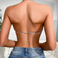 Heart Sequins Acrylic Metal Chain Stitching Halterneck Vest Women