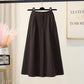 Plus Size Skirt Hepburn Style Woolen A- Line Autumn And Winter Umbrella Skirt