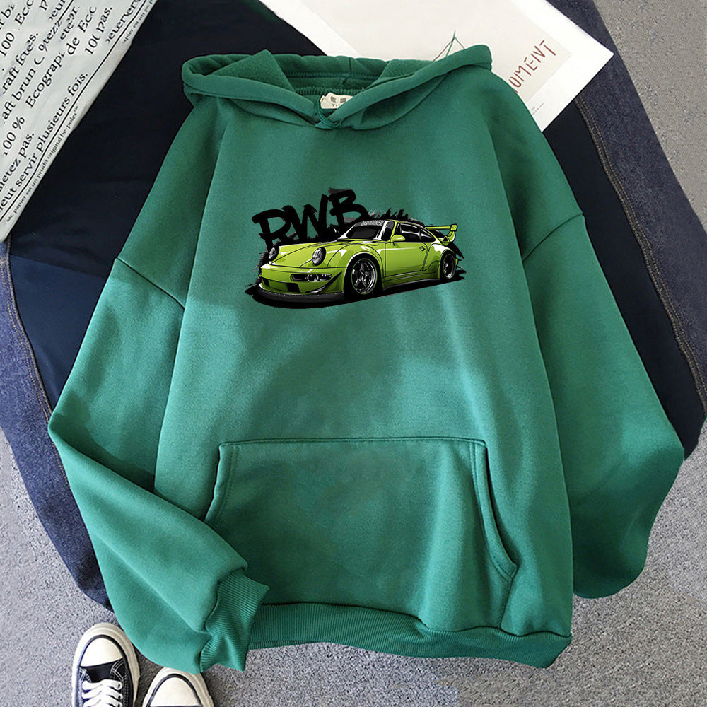 Sweat à capuche Initial D Fashion pour Porsche 911 RWB à manches longues