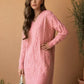 Mid-length Sweater V-neck Knitted Casual Twist Dress