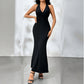 Women's Backless V-neck Halter Dress