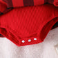 Ensemble de pyjama de Noël pour bébé fille, motif triangle à rayures et dentelle épissée